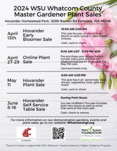 Whatcom county plant sale flyer.