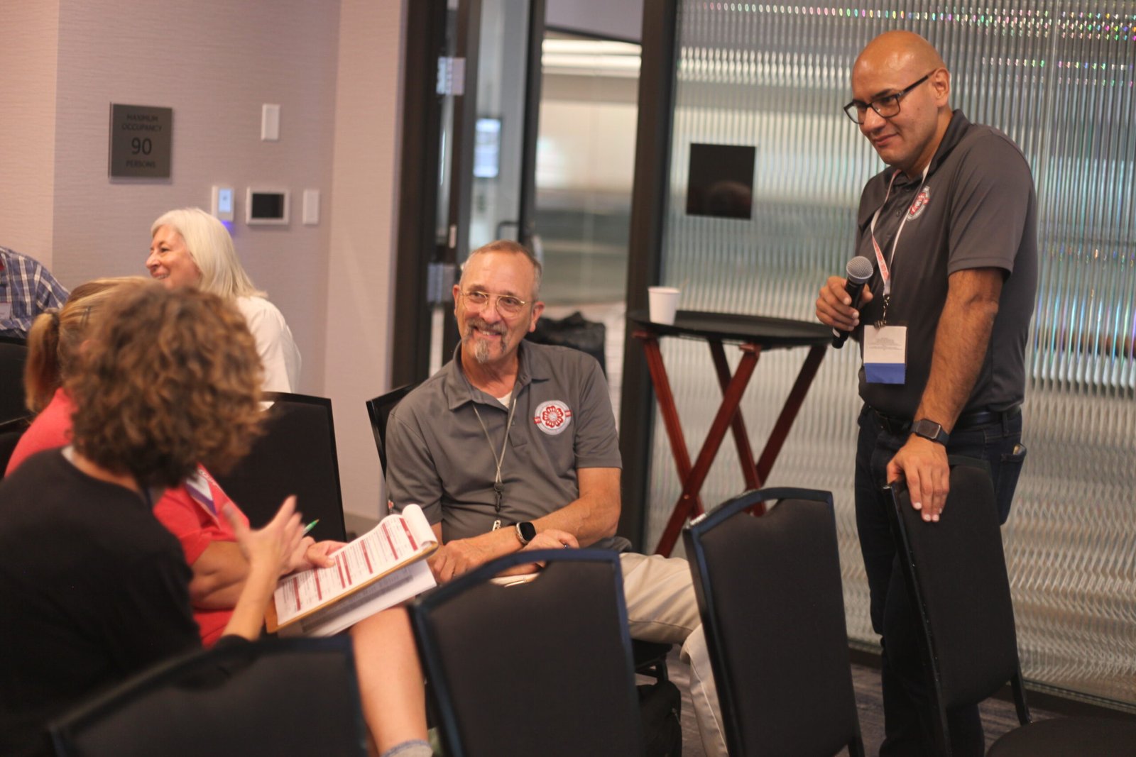 Foundation board member offering support to county foundation president